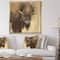 Designart - Into the Wild Gold Buffalo - Modern Farmhouse Framed Canvas